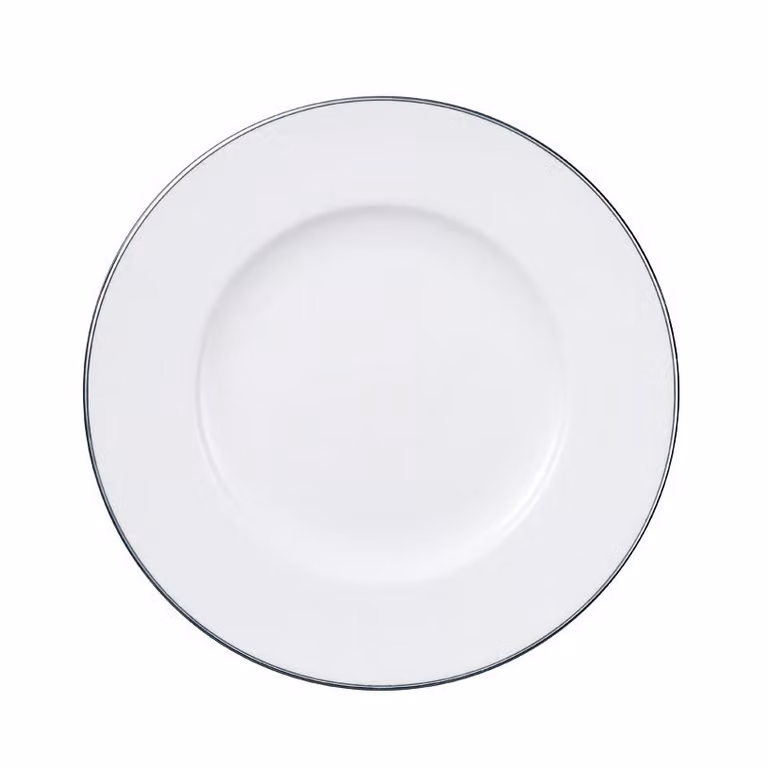 Plato de cena Villeroy & Boch Anmut Platinum de porcelana en color blanco