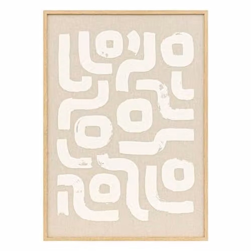Tapiz 3D abstracto de diseño gráfico Atmosphera en color beige, An/Al: 50 x 70 cm