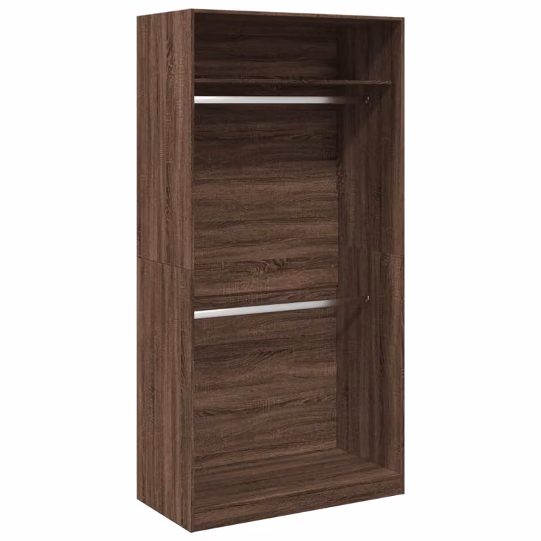 Armario de madera contrachapada y MDF vidaXL color roble marrón con puertas batientes An/P/Al: 100 x 50 x 200 cm