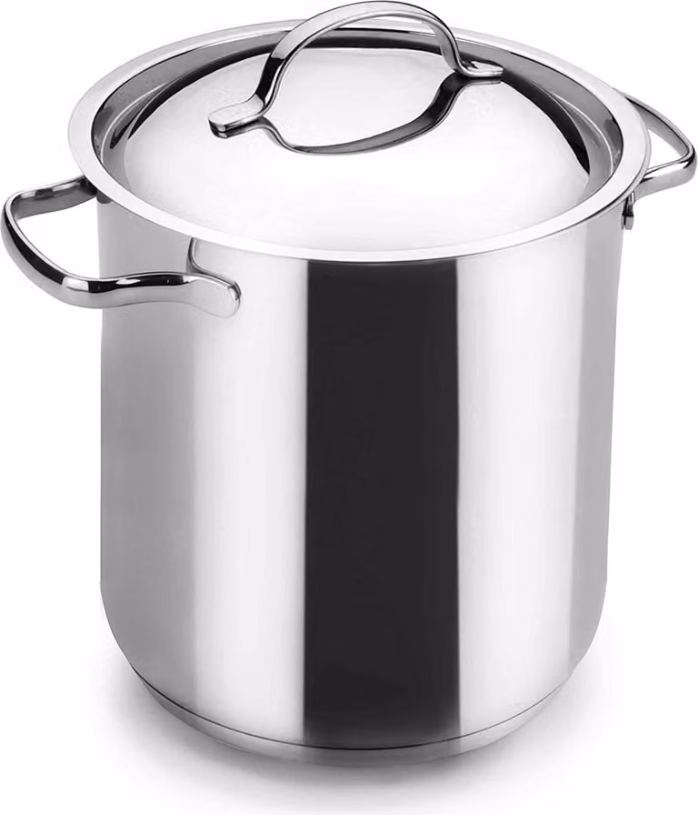 Olla exprés Lacor de acero inoxidable color plata, capacidad 9 l, Diámetro: 24 cm, Profundidad: 20 cm