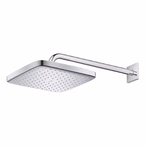 Conjunto de ducha de pared Grohe Tempesta con rociador cuadrado de 25 cm, acabado cromado, funciones rain y jet, con sistema antical y ahorro de agua