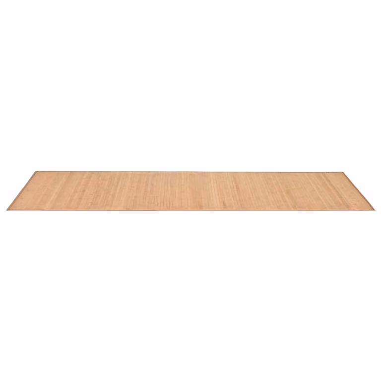 Alfombra de bambú y polipropileno vidaXL marrón, rectangular y antideslizante, An/P: 80 x 200 cm