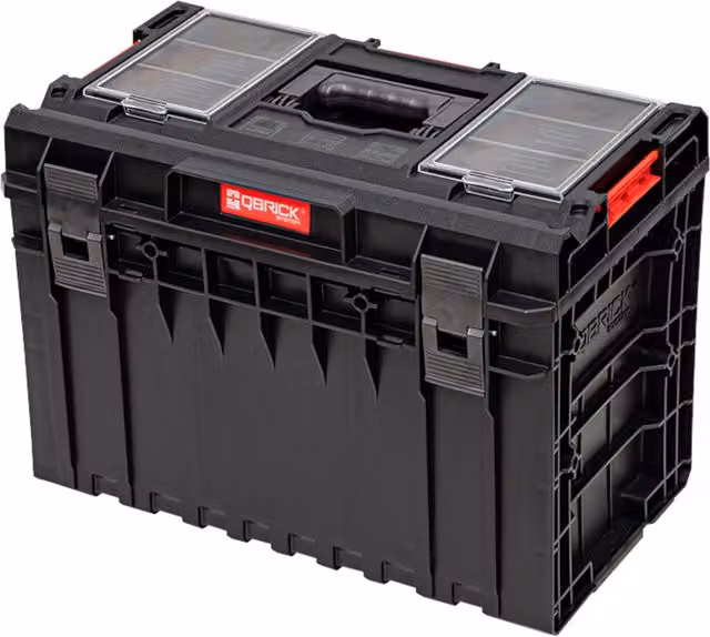 Maletín de herramientas profesional Qbrick System One 450 2.0 apilable e impermeable IP66, color negro, An/P/Al: 58,5 x 38,5 x 42 cm