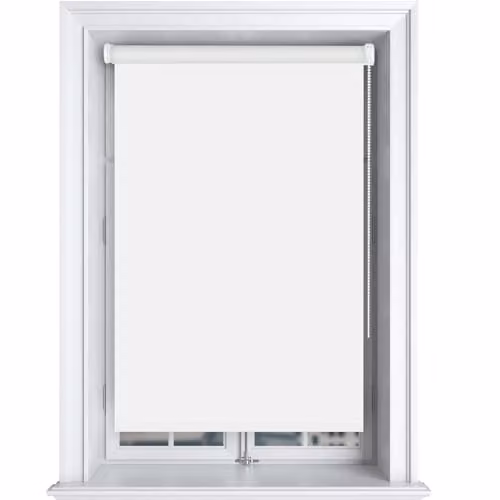 Persiana enrollable opaca BC-Agentur en color blanco o beige con sistema de sujeción de cadena, An/P/Al: 80 x 80 x 150 cm