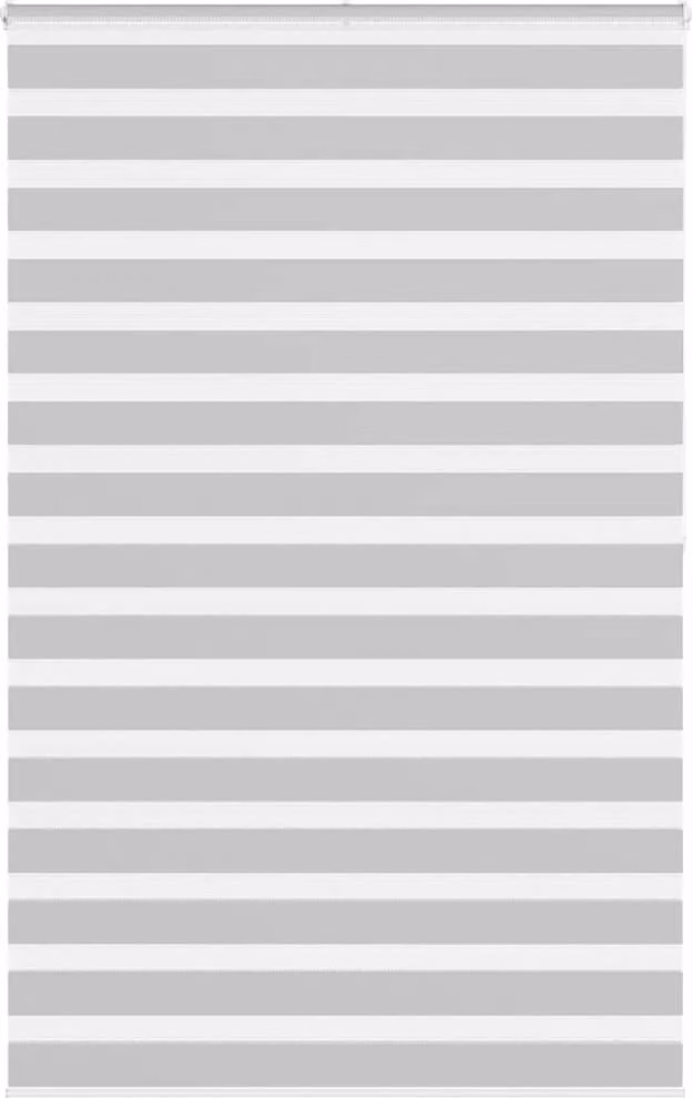 Estor cebra Syfax gris de poliéster con diseño de rayas An/P/Al: 135,9 x 140 x 200 cm
