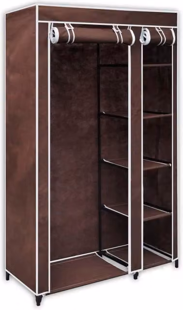 Armario de tela marrón vidaxl An/P/Al: 110 x 45 x 175 cm