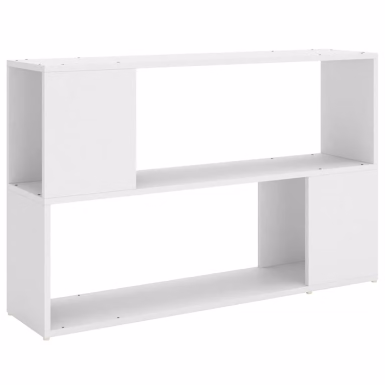 Estantería librería Maison Chic de madera en color blanco, diseño moderno y montaje en pared, An: 100 cm, P: 24 cm, Al: 63 cm