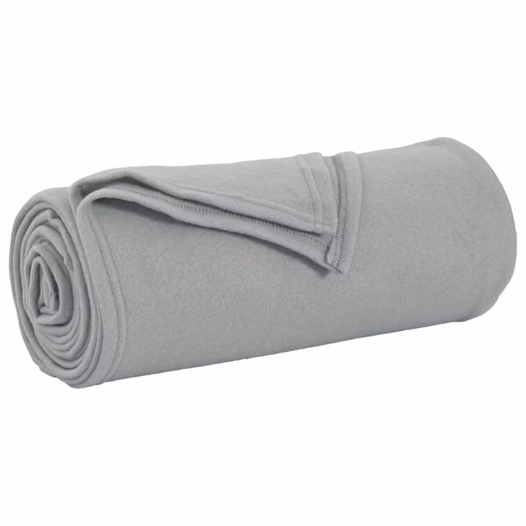 Pack de 24 mantas de sofá vidaXL de lana y vellón, color gris, An/P: 240 x 220 cm