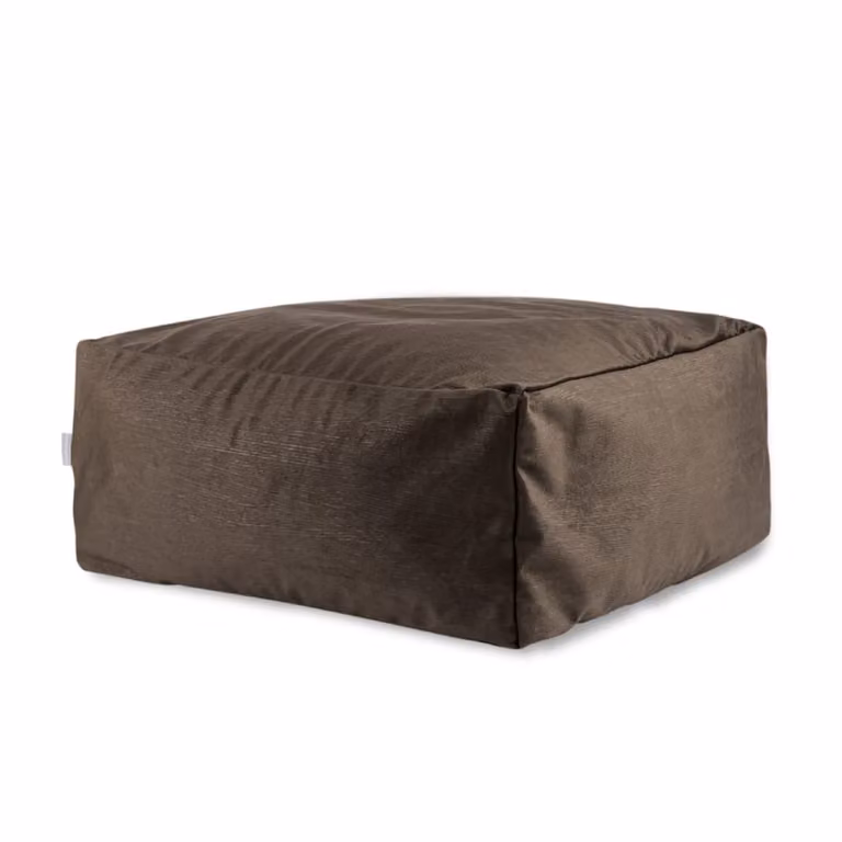 Puf de terciopelo marrón Naf Naf con funda extraíble An/P/Al: 50 x 50 x 25 cm