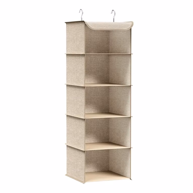 Organizador colgante de armario plegable Songmics color beige