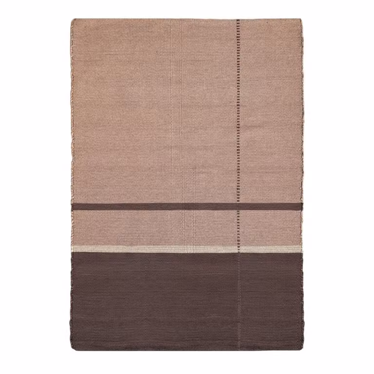 Alfombra AFK Living de fibras recicladas de algodón y yute, tejida a mano, color beige, An/P: 140 x 200 cm