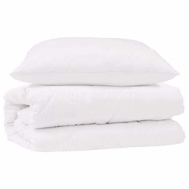 Juego de edredón y 2 almohadas de microfibra vidaXL en color blanco para adultos