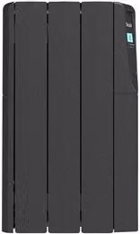 Emisor térmico fluido Fácula Z0500GRAF con 3 elementos y termostato en color gris antracita