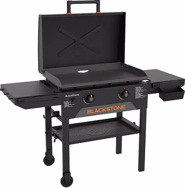 Plancha Grill a Gas Blackstone Negro con Superficie de 73 x 46 cm y 2 Quemadores