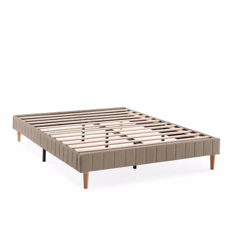 Base tapizada eris color beige de 150 x 190 cm