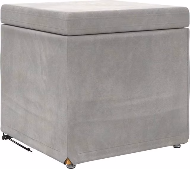 Taburete moderno SYFAX de terciopelo gris y madera para cocina o comedor An/P/Al: 40 x 40 x 41 cm
