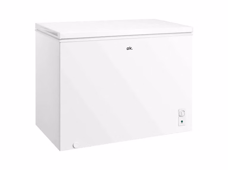 Congelador horizontal ok. OFZ 181 E W de 293 l en color blanco con control de temperatura y función superfreezing