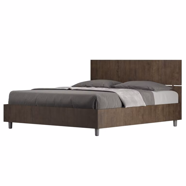 Canapé abatible Ityhome con almacenaje efecto madera nogal An/P/Al: 160 x 190 cm