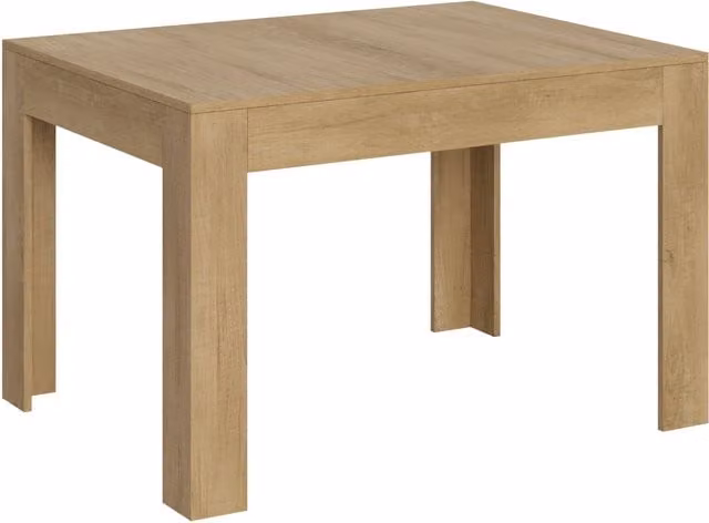 Mesa extensible Itamoby Bibi de estilo escandinavo en color roble natural, An/P/Al: 120 x 90 x 77 cm con extensión a 180 cm