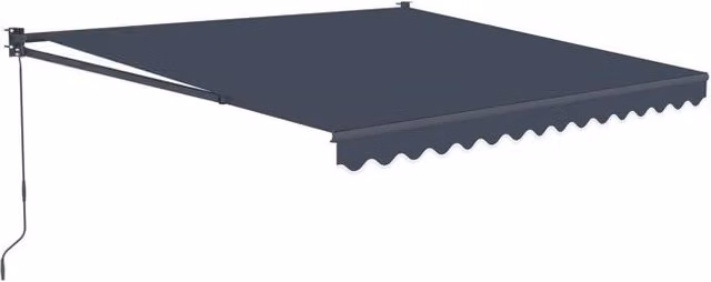 Toldo retráctil de aluminio Ombra 3 de Habitat y Jardin en gris antracita con brazo plegable y manivela, An/P/Al: 2,5 x 3 x 2,5 m