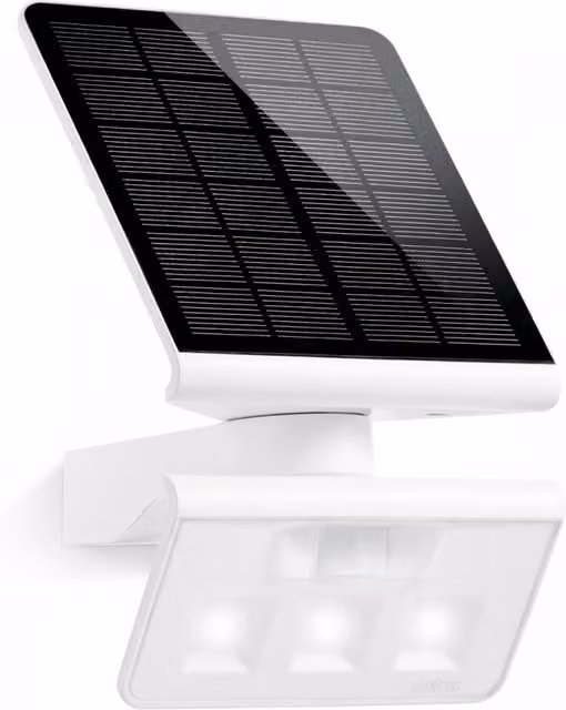 Aplique solar LED Steinel Xsolar L-S con sensor de movimiento, luz blanca cálida 3000 K, color blanco