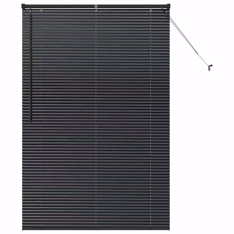 Persiana veneciana de aluminio vidaXL en color negro, An/Al: 175 x 115 cm, con lamas de 25 mm