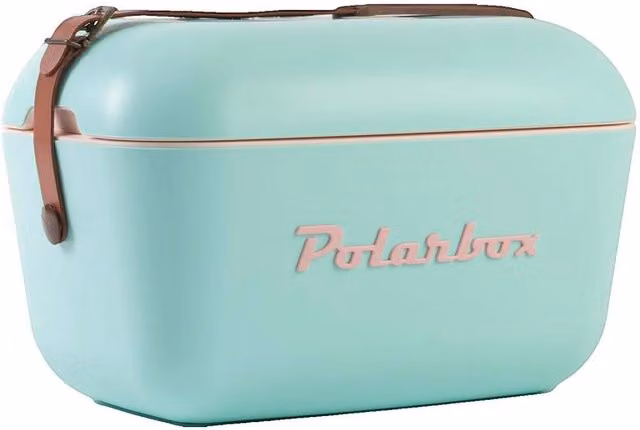 Nevera rígida retro Polarbox de 12 l en color verde agua de la marca Polisur