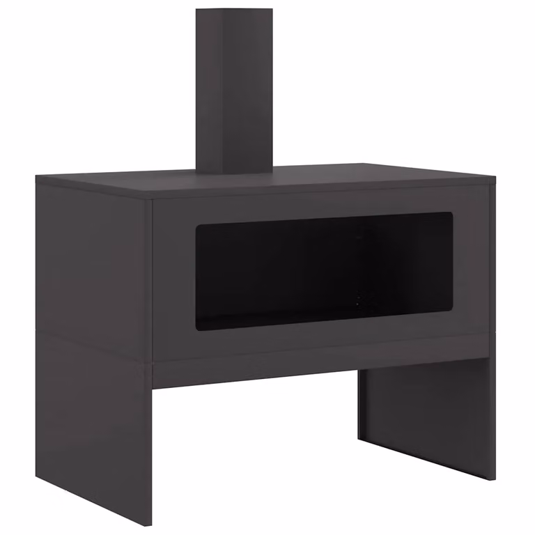 Hoguera vidaXL en acero laminado en frío color negro An/P/Al: 80 x 50 x 96 cm