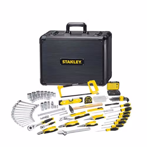 Maletín de herramientas de mantenimiento Stanley con 142 piezas multicolor