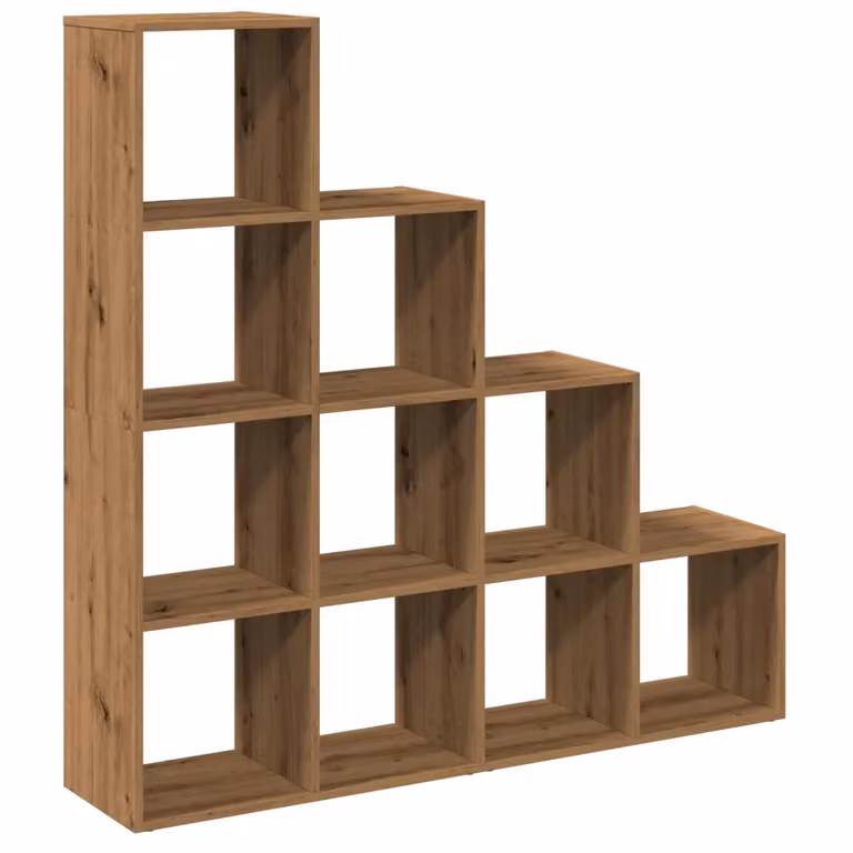Librería divisora de 4 niveles vidaXL en color roble artisan, An/P/Al: 131,5 x 29 x 131,5 cm