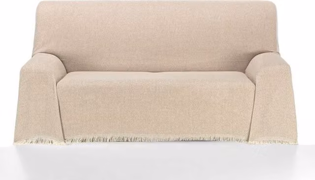 Plaid foulard reversible beige de Donegal Collections An/P: 180 x 260 cm