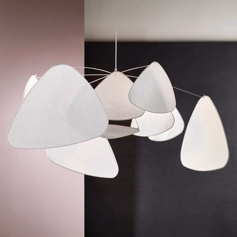 Lámpara colgante de diseño MARKET SET Screen XL atenuable en color blanco y ópalo para salón o comedor