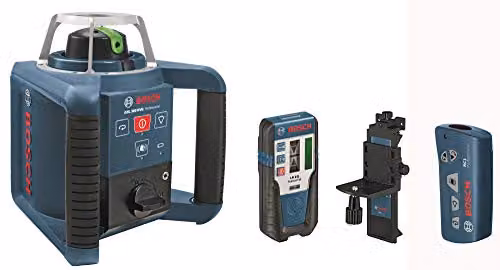 Nivel láser giratorio Bosch Professional GRL 300 HVG con haz de luz verde y receptor láser LR 1 G
