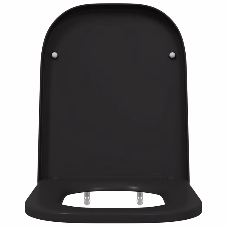 Asiento de WC vidaXL en color negro de duroplast, An/P/Al: 47,5 x 35 x 3,6 cm