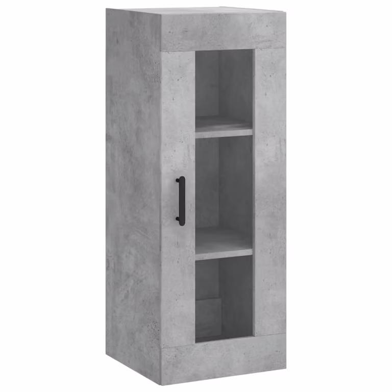 Armario de pared moderno vidaXL con puertas de cristal y estantes internos, color gris, An/P/Al: 34,5 x 34 x 90 cm