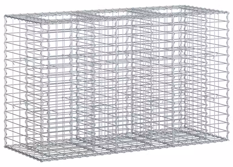 Cama elevada de gavión Syfax en acero galvanizado color plateado