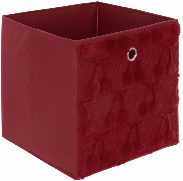 Cesta de almacenaje Fraci de Atmosphera con motivos de cereza en color rojo, plegable y con asas, An/P/Al: 30 x 30 x 30 cm
