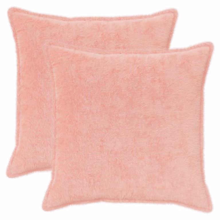 Set de 2 fundas de almohada vidaXL HOUTEN en color rosa, An/An/Al: 80 x 80 x 80 cm