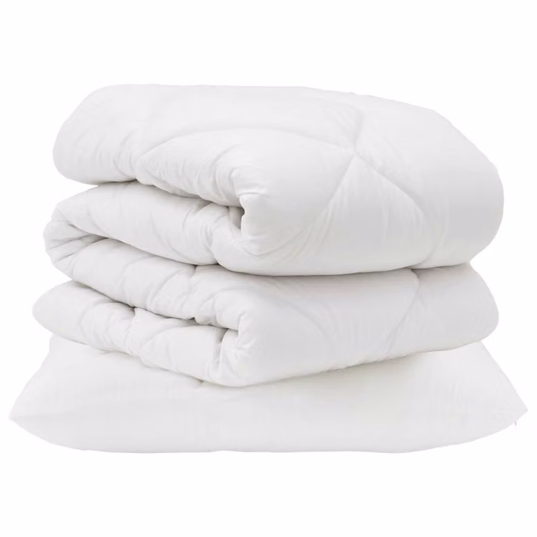 Juego de edredón y 2 almohadas vidaXL de microfibra blanca para invierno