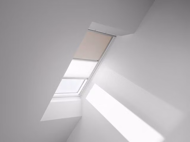 Cortina de oscurecimiento manual Dúo Velux Beige con aislamiento térmico An/Al: 78 x 98 cm