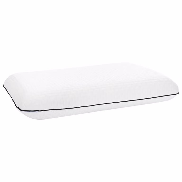Almohada de espuma viscoelástica vidaXL blanca con efecto refrescante y densidad media, An/P/Al: 40 x 60 x 9 cm