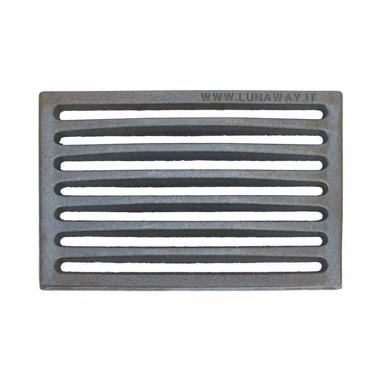 Rejilla para chimenea de hierro fundido Lunaway en color negro, An/P: 29,3 x 21,5 cm