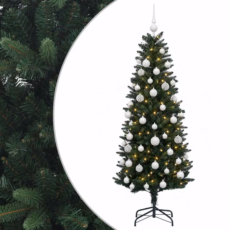 Árbol de Navidad Artificial vidaXL Verde con 150 LED Luz Blanca Cálida de 150 cm