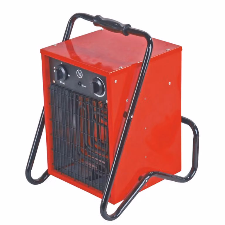 Calefactor eléctrico Dedra DED9922 de 5000 W en color rojo para espacios de hasta 60 m²