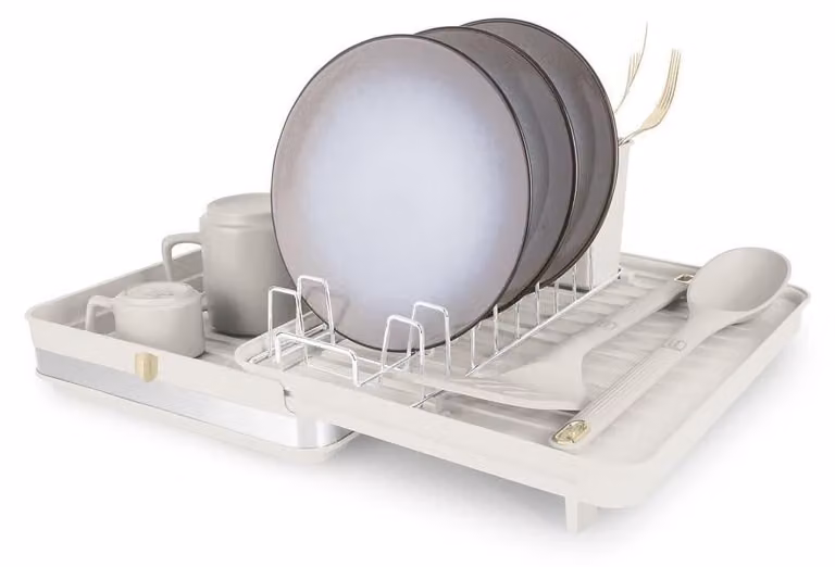 Secador de platos ajustable Berlinger Haus BH8895 Sahara color beige con porta cubiertos