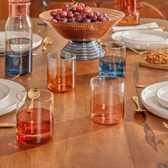 Lote de 4 vasos de agua Homy de Atmosphera, multicolor, 350 ml
