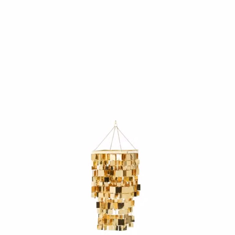 Pantalla moderna de PVC J-line en color dorado, An/P/Al: 30 x 60 x 30 cm