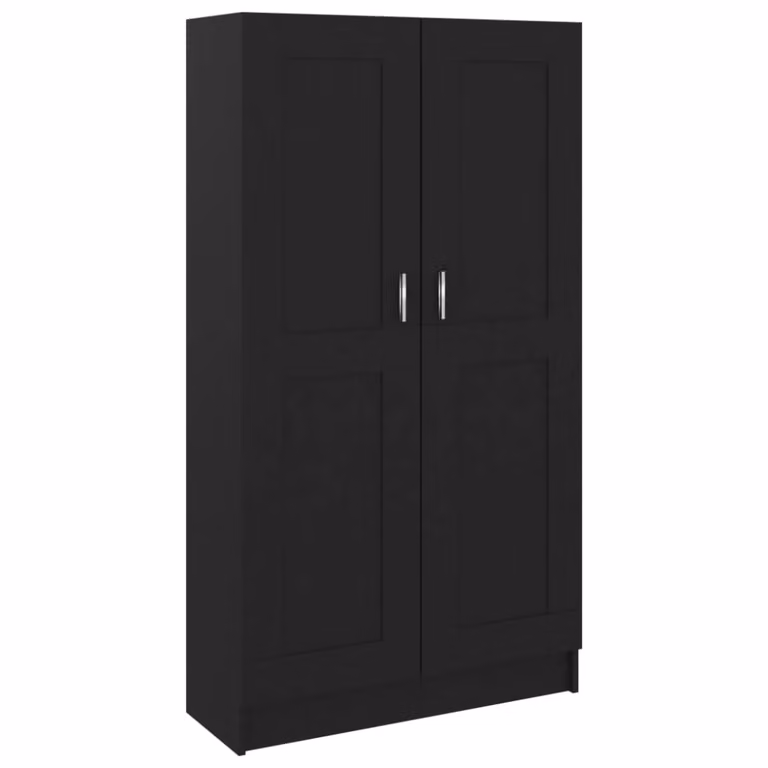 Armario de libros Maison Chic en madera color negro An/P/Al: 82,5 x 30,5 x 150 cm