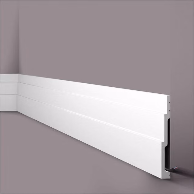 Moldura decorativa de techo NMC Wallstyl Noel Marquet diseño moderno color blanco de 2 m