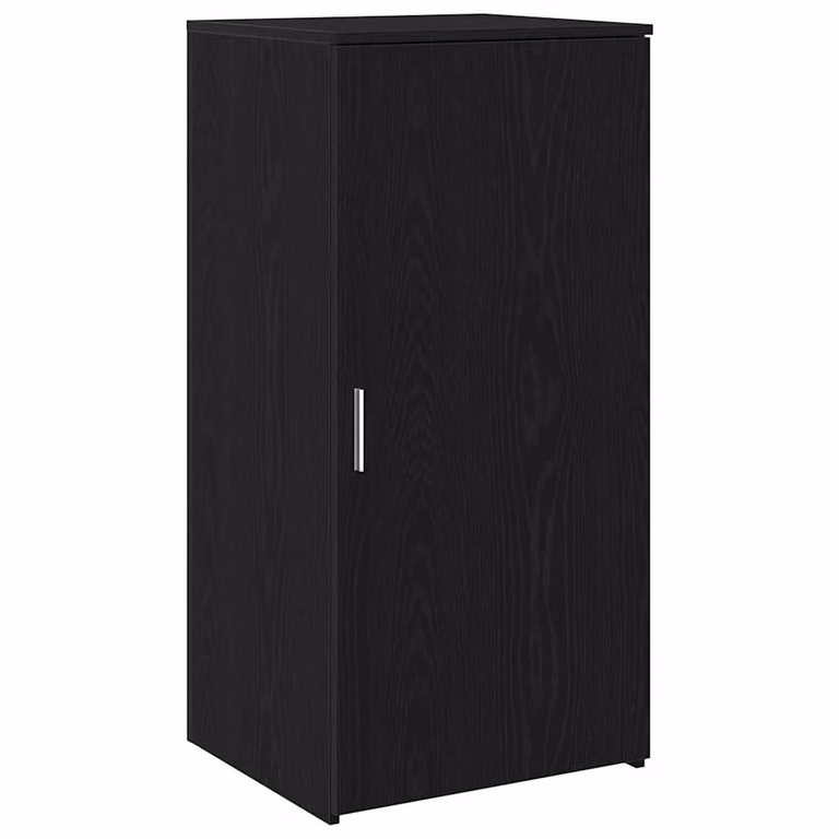 Armario de almacenaje moderno vidaXL en color negro con puertas batientes y estantes internos, An: 50 cm, P: 45 cm, Al: 103,5 cm